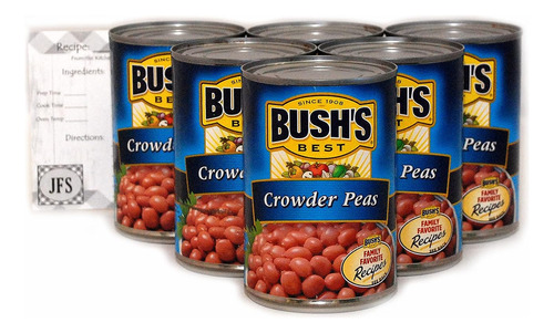 Crowder Peas By Bush's Best, Latas De 6 A 15 Oz Empaqueta