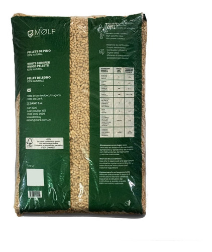 Imagen 2 de 4 de Pellet De Madera Puro Pino 6 Mm De Diámetro, Bolsas 15 Kg