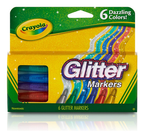 Marcadores Glitter Con 6 Colores Crayola 