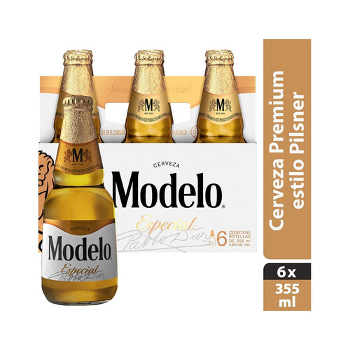 Cerveza Modelo Clara American Pilsner 355 mL 6 unidades | MercadoLibre