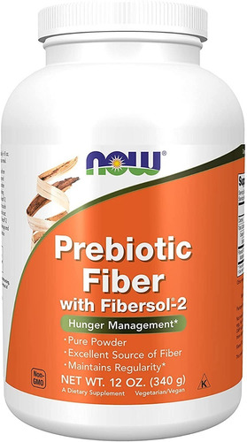 Fibra Prebiótica Con Fibersol-2 Manejo Del Hambre Now 340 G