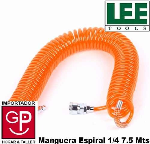 Manguera De Aire Tipo Espiral 1/4 7.5 Metros Lee Tools G P