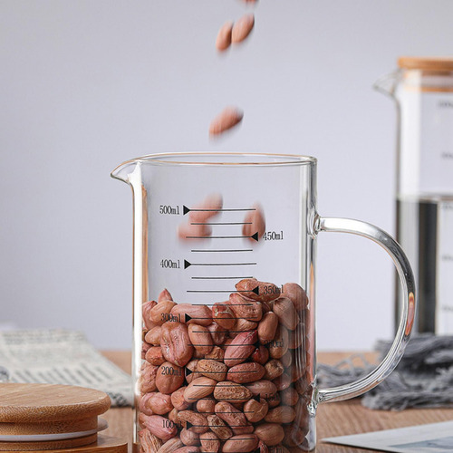 4 Taza Medidora Taza De Vidrio Resistente Al Calor Con 350ml