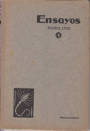 1936 Uruguay Revista Cultural Ensayos N°4 Petit Muñoz Ateneo