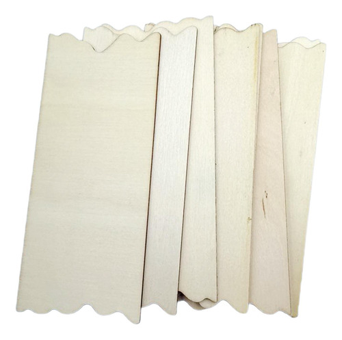 24 Piezas De Placas De Madera En Recorte Natural Señal De