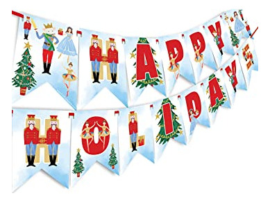 Banner De Cascanueces Happy Holidays  Suministros Para Fie