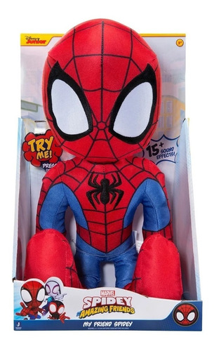 Spidey Muñeco Hombre Araña Peluche C/frases En Ingles 40cm 