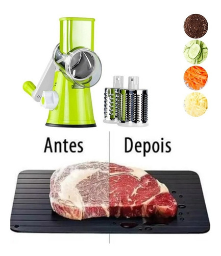 Imagem 1 de 10 de Ralador Mastercut Mega Cutter 3 Em 1 E Tábua Pra Descongelar