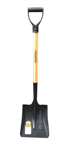 Pala Ancha Cabo de Madera De Carga Palear 71cm Tramontina