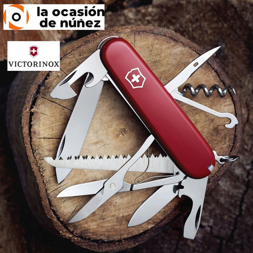Imagen 4 de 7 de Cortaplumas Victorinox Huntsman Rojo Suiza 15 Usos Navajas