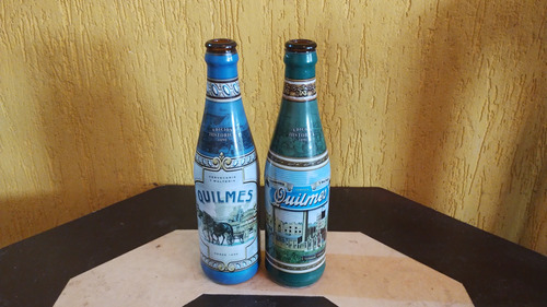 Lote 2 Antiguas Botellas Quilmes Año 2000 Edición Especial