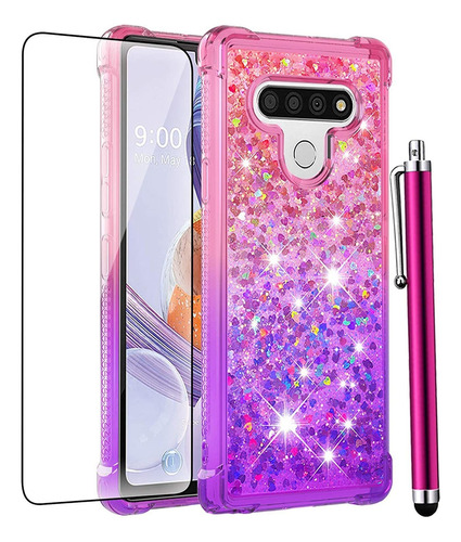 Funda Para LG Stylo 6 Con Pantalla De Cristal Templado Pr393