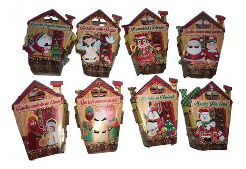 Set X 10 Faroles - Sueños De Navidad + Velas Incluidas