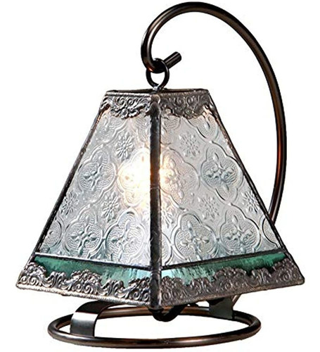 Lámpara Pequeña Estilo Tiffany Vidrieras Accent Decorativo L