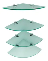 Comprar 4 Repisas Esquineras Para Baño Cristal Templado Organizador