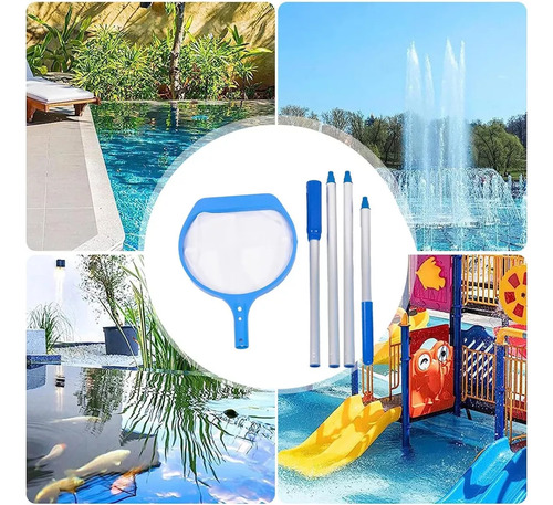 Kit De Limpieza De Piscinas, Red Para Quitar Hojas Con Barra