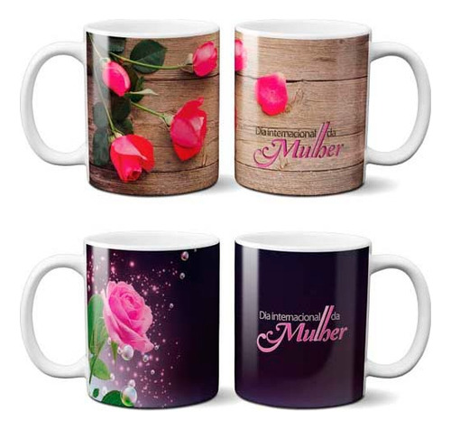 Estampas Sublimação Canecas Dia Internacional Mulher