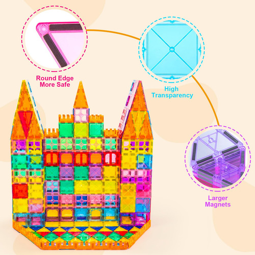 Bloques De Construcción 3d Diytoy De Magnetic Tiles Diytoy P