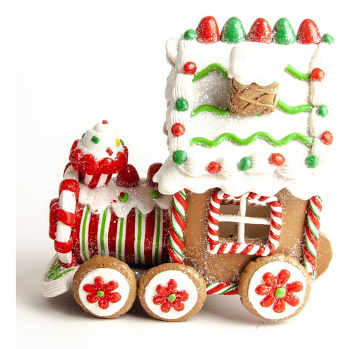 Adornos Navideños Running Tren De Jengibre Iluminado