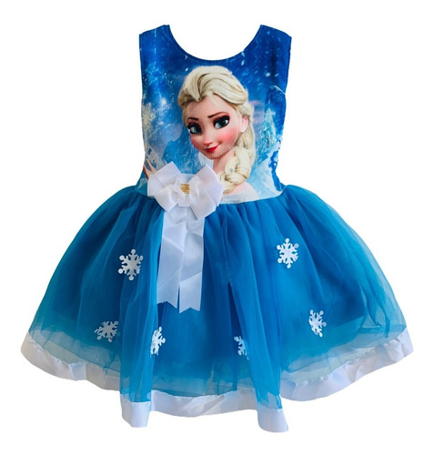 Vestido Para Niña Frozen Elsa , Princesas Calidad Premium | Meses sin  intereses