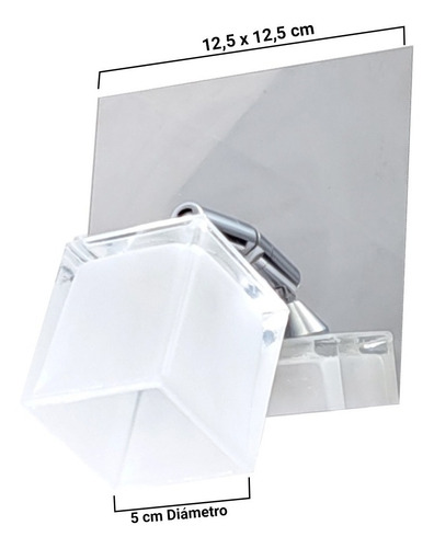 Imagen 2 de 10 de Aplique De Pared 1 Luz Con Tulipa Y Lampara G9 Led Baño