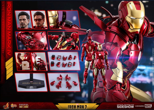 Iron Man 2 Mark 4 1/6 Marvel Hot Toys Diecast Nuevo Sellado
