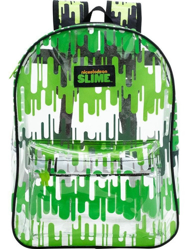 Mochila Escolar Nickelodeon Slime Transparente Cor Verde