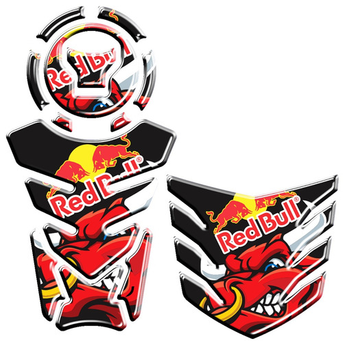 Kit Adesivo Tanque Bocal Rabeta Fan Titan 160 Red Bull 11