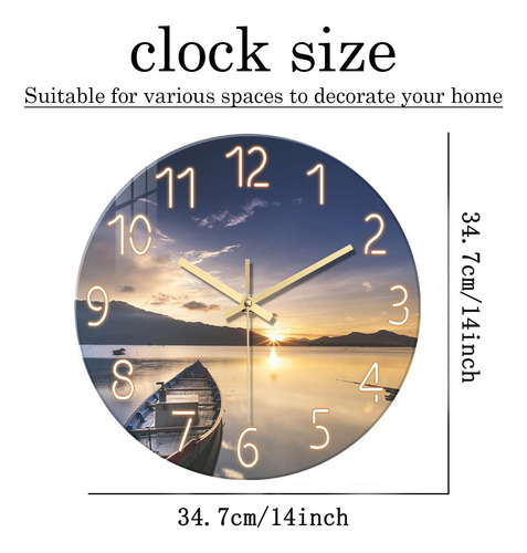 Relojes De La Pared Del Atardecer De Constante Para El Dormi