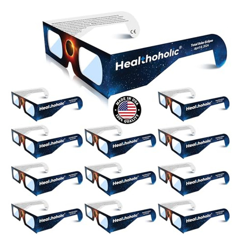 Gafas Eclipse Solar Healthoholic Paquete De 12 Gafas De Ecli