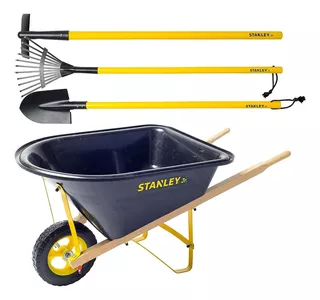 Carretilla Para Niños Y Juego De Jardin 7 Piezas Stanley