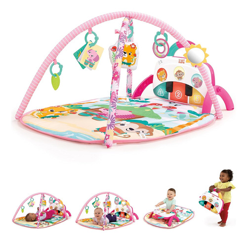 Gimnasio Infantil Bright Starts Piano Drum 4 En 1 Floral Ub