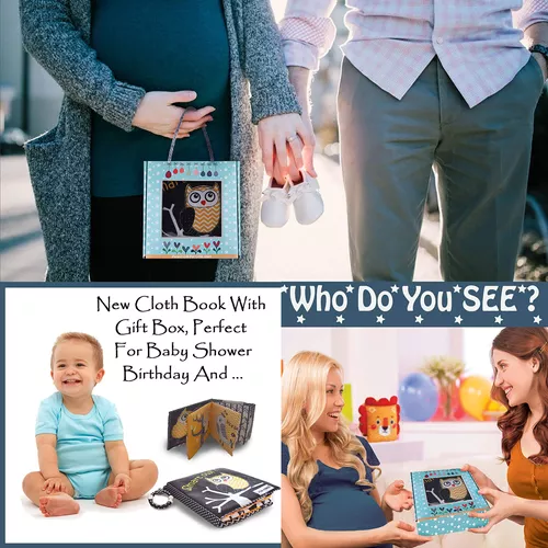Libros para bebés de 0 a 6 meses, juguetes para bebés de 6 a 12 meses,  libros de tela arrugada para bebés, juguetes para niños pequeños de 2 años