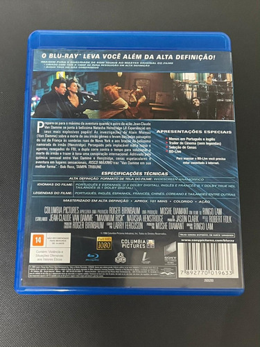Imagem 2 de 4 de Blu-ray Risco Máximo - Raro - Lombada Azul - Nacional