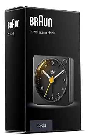Reloj Despertador Braun Bc02Xb Cuarzo Negro