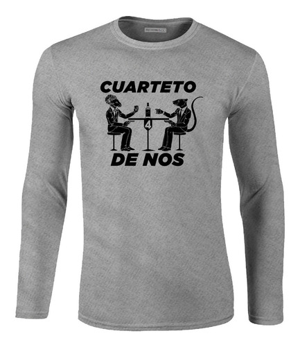 Camiseta Manga Larga El Cuarteto De Nos Fuego Rata Rock Ikl