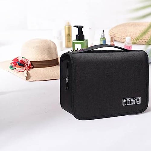 Bolsa De Viaje Plegable Para Separación En Seco Y Húmedo Color Negro