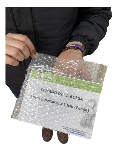 Imagen 1 de 2 de Bolsas Plástico Burbuja Tamaño 13cm X 18cm 200 Unidades