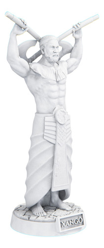 Estátua Xangô Imagem Umbanda Candomblé Orixá Cor Cor Mármore