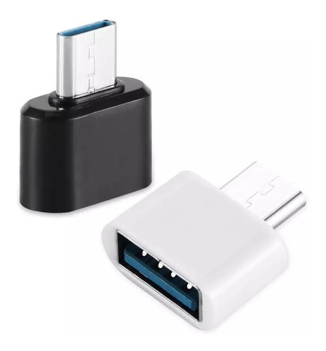 Convertidor Tipo C Macho A Usb 3.0 Hembra Otg Blanco/negro