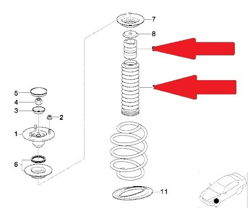 Kit Batente E Coifa Amortecedor Traseiro Volvo S40 T4 97-00