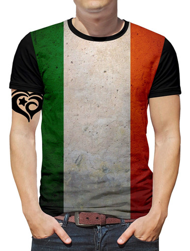 Camiseta Bandeira Italia Plus Size Turim Masculina Blusa