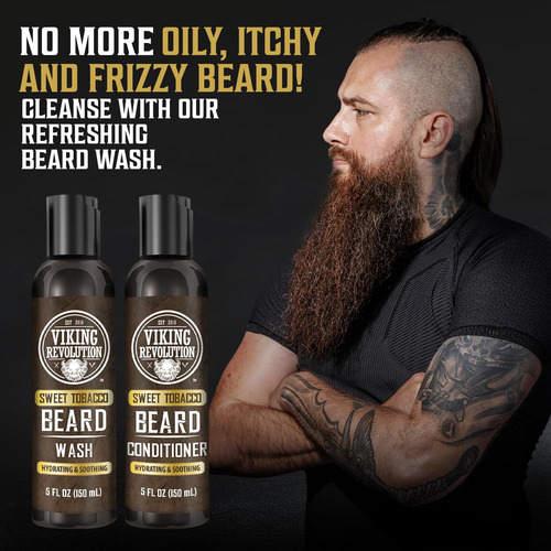 Lavador E Condicionador De Barba Viking Revolution Sweet Tob