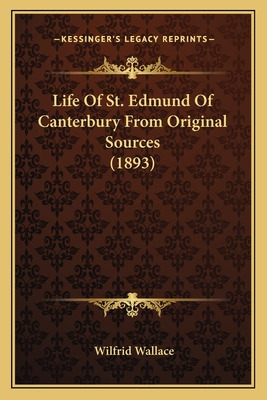 Libro Life Of St. Edmund Of Canterbury From Original Sour...