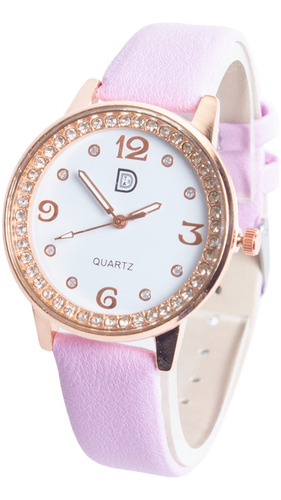 Reloj Pulsera Para Mujer Cuerina Con Brillantes Oferta !!!