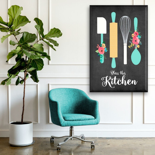 Cuadro Canva Decorativo Kitchen 60x40 Cm