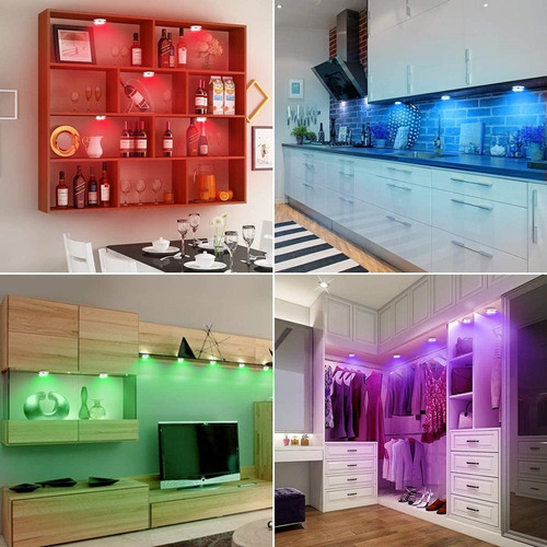 De 6 Piezas De Luz Nocturna Led Con Control Remoto