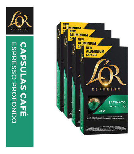 40x Capsulas L'or - Satinato - Compatibles Nespresso
