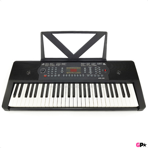 Organo Teclado Piano 54 Teclas 4/8 + Atril + Fuente + Funda