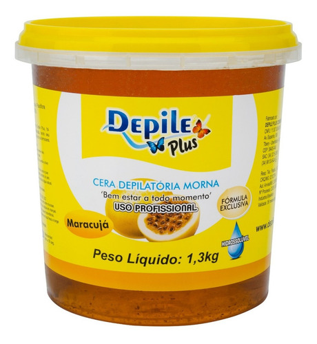 Cera Depilatória Mel Depile Plus Profissional 1,3 Kg
